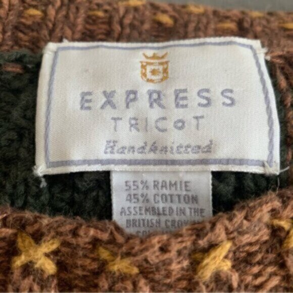 Express Tricot Rare Vintage Color Block Sweater - Picture 12 of 12